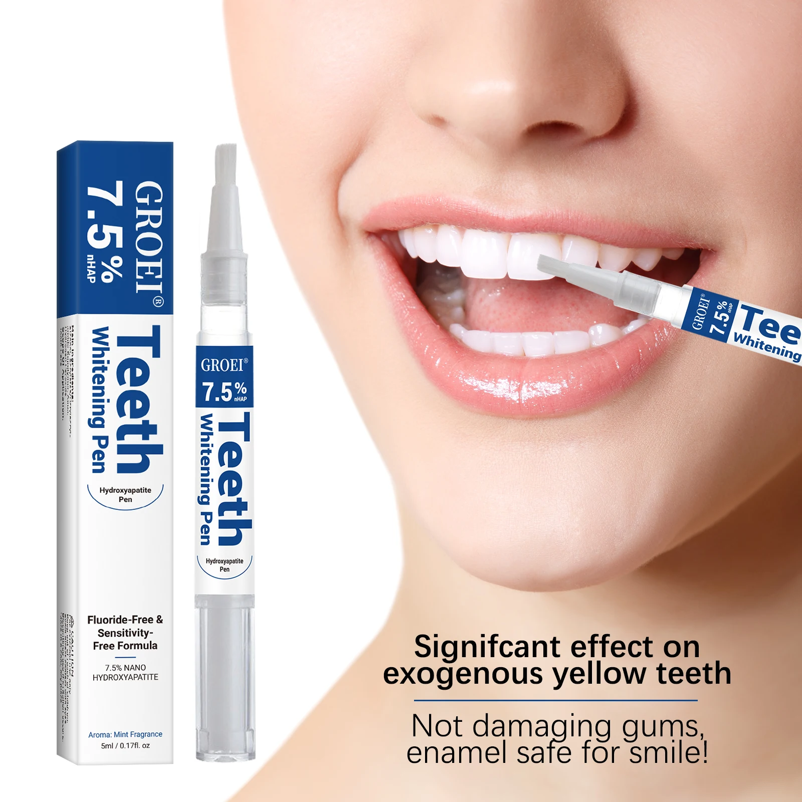 Teeth Whitening Hismile - Pena Pemutih Gigi Hidroksiapatit Pena Gel
