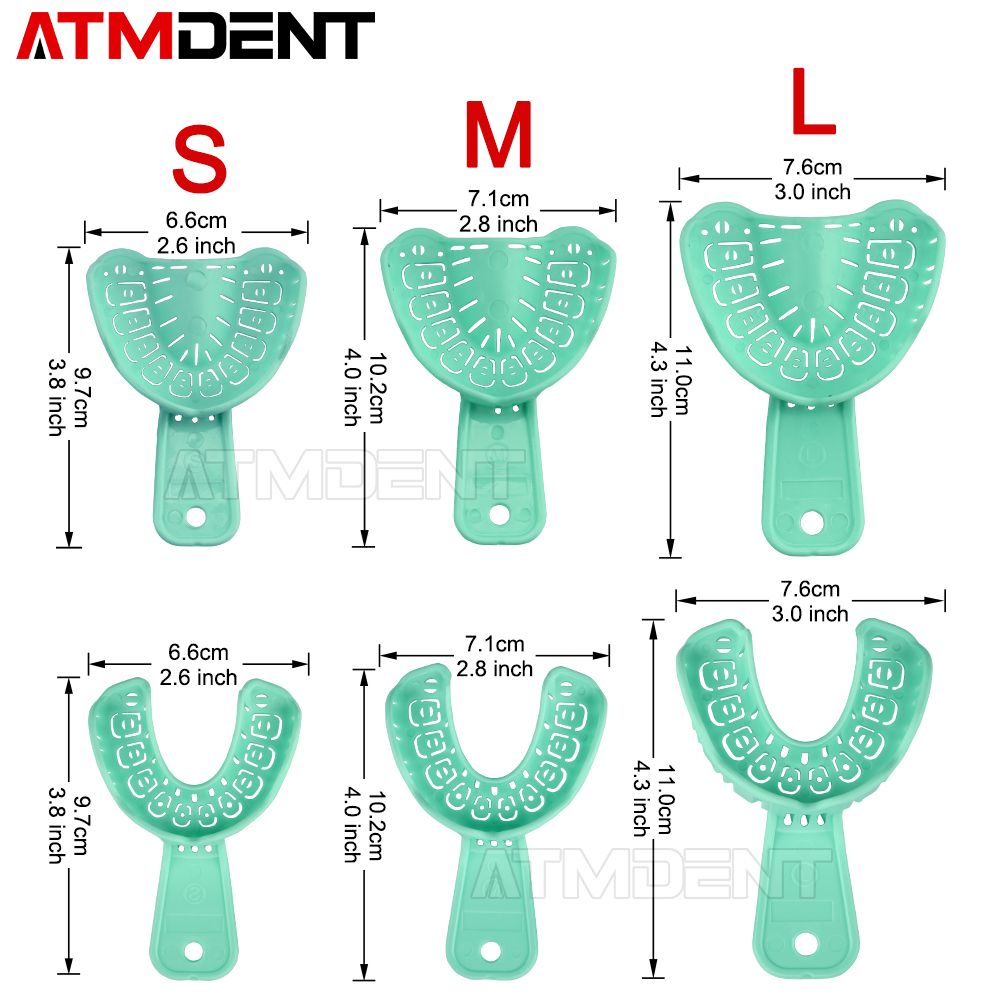 Teeth Whitening Tray - 6 buah/set nampan plastik cetakan gigi
