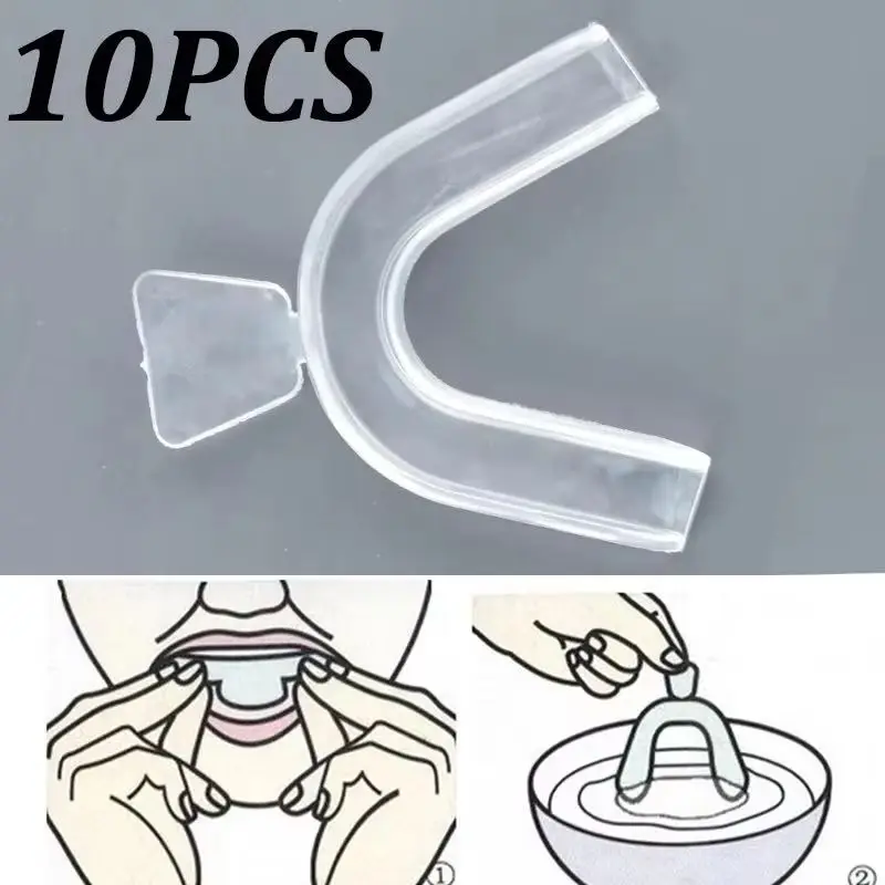 Teeth Whitening Tray - 10Pcs Pelindung Mulut Silikon Pemutih Gigi