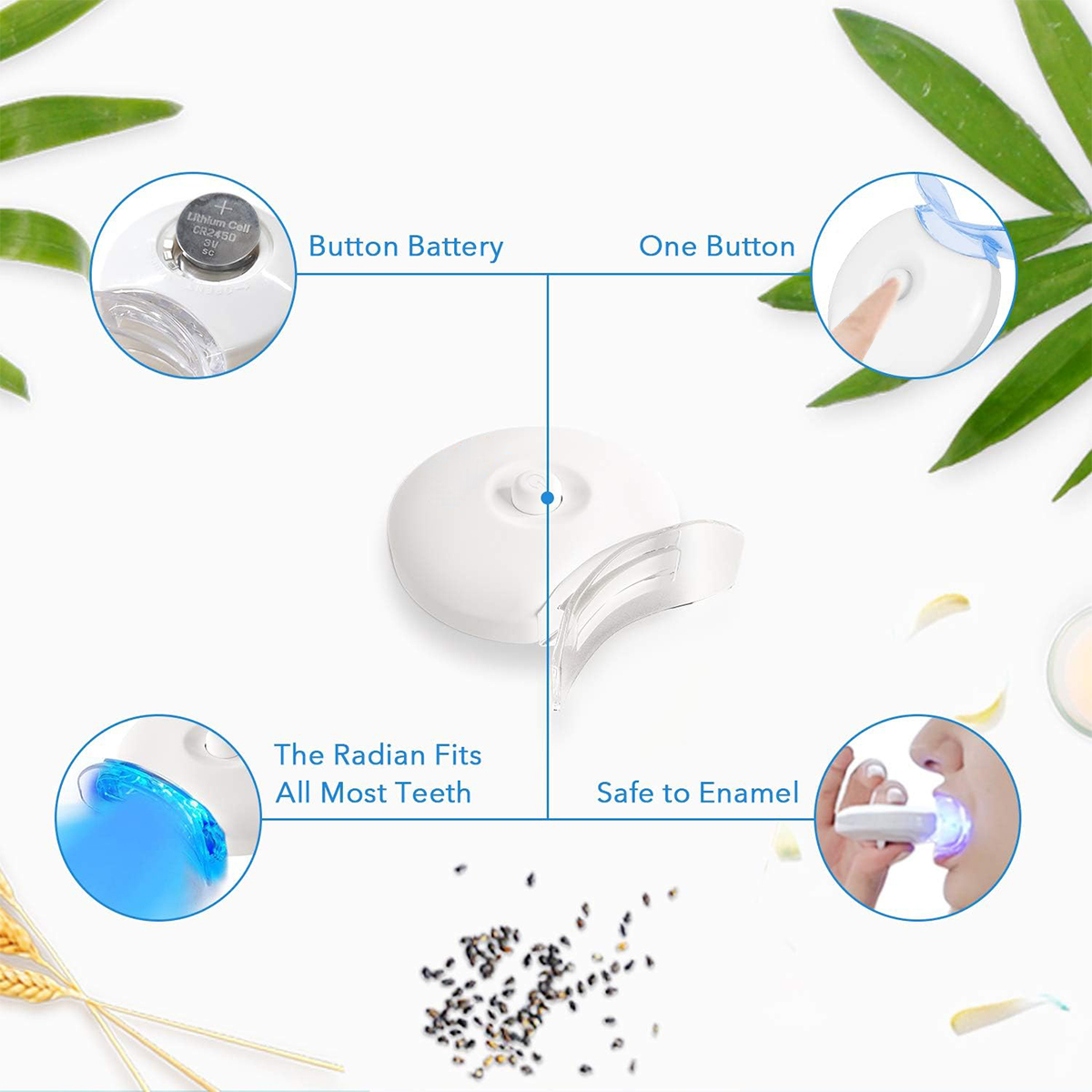 Kit pemutih gigi-5X lampu LED  - Teeth Whitening Cream ulasan dan harga