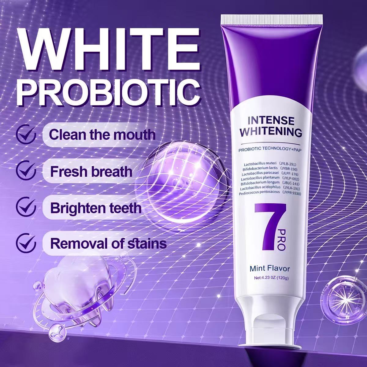 Pasta Gigi Pemutih Probiotik 7 - Teeth Whitening Cream ulasan dan harga