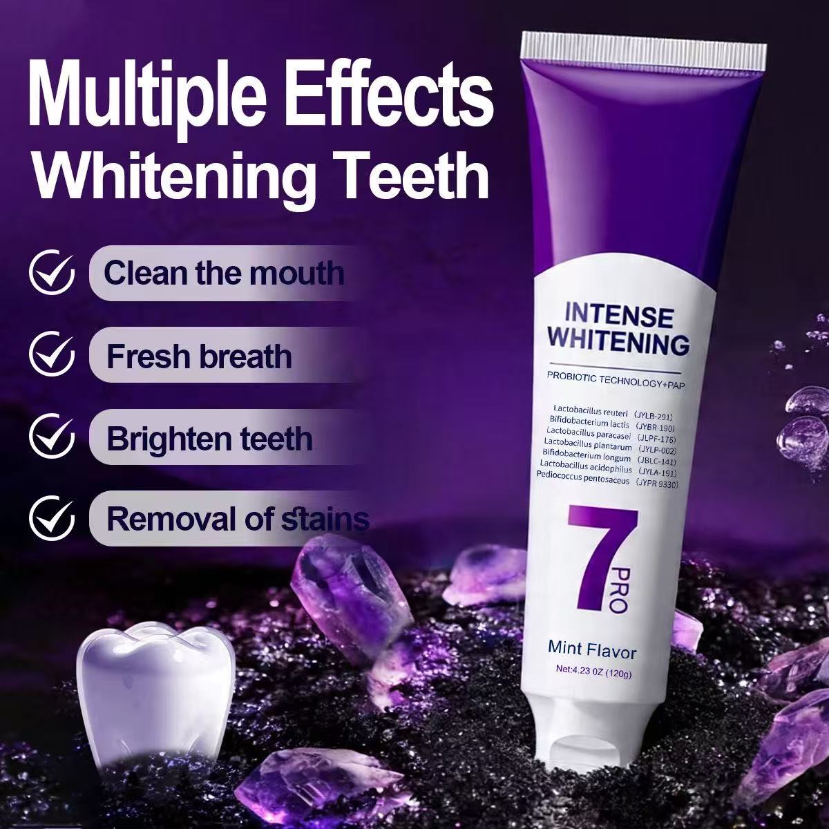 Pasta Gigi Pemutih Probiotik 7 - Teeth Whitening Cream ulasan dan harga