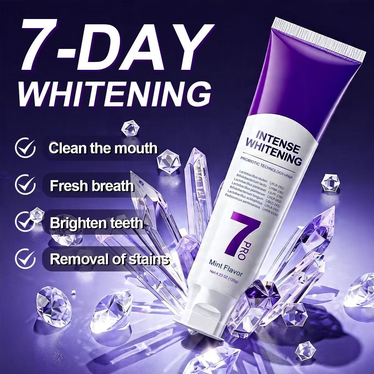 Pasta Gigi Pemutih Probiotik 7 - Teeth Whitening Cream ulasan dan harga