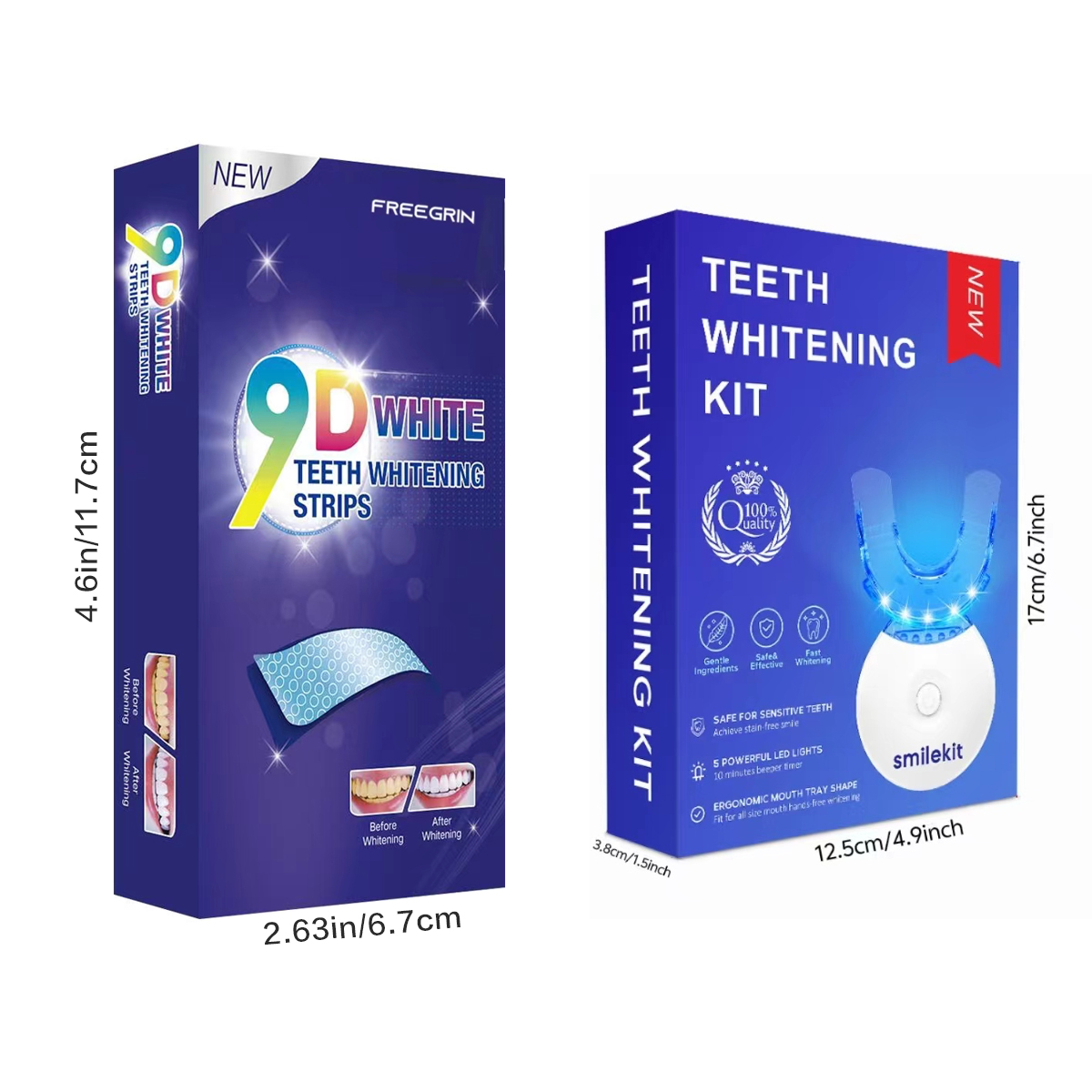 Kit pemutih gigi-5X lampu LED  - Teeth Whitening Cream ulasan dan harga