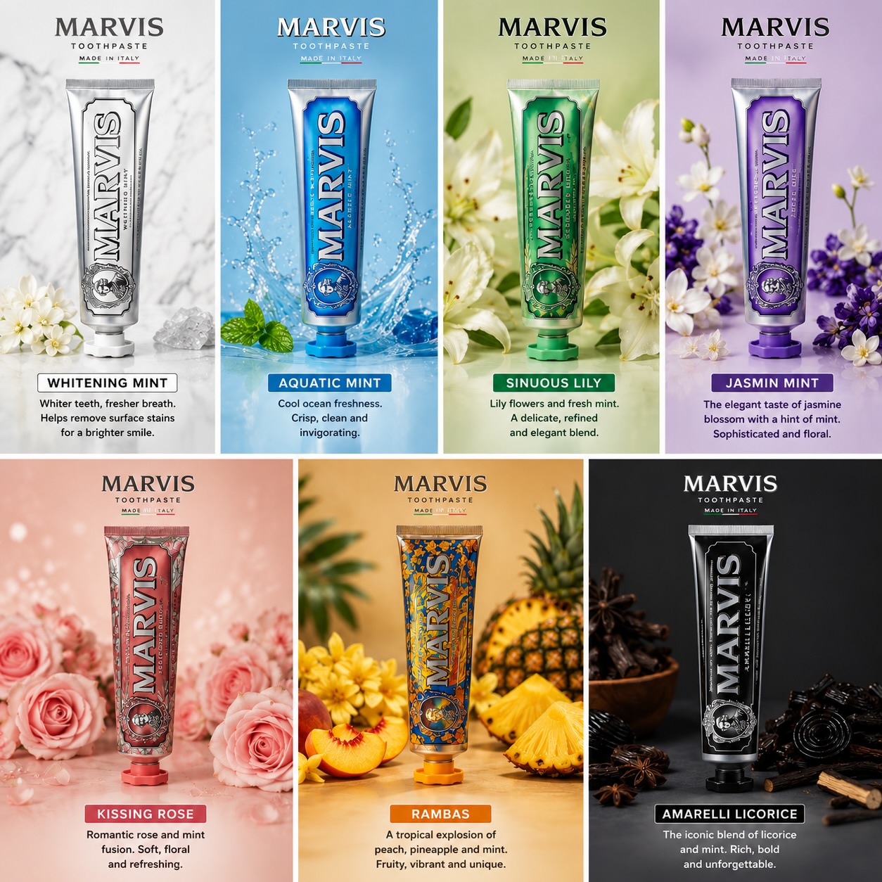 Pasta Gigi Marvis Mint Perawat - Teeth Whitening Cream ulasan dan harga
