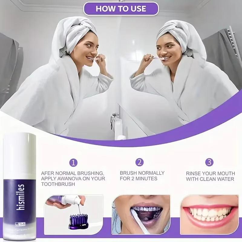 Pasta Gigi Pemutih Ungu Pember - Teeth Whitening Hismile ulasan dan harga