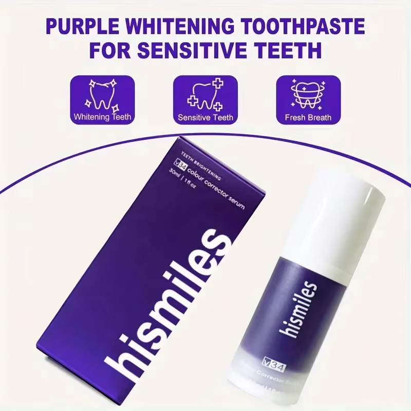 Pasta Gigi Pemutih Ungu Pember - Teeth Whitening Hismile ulasan dan harga
