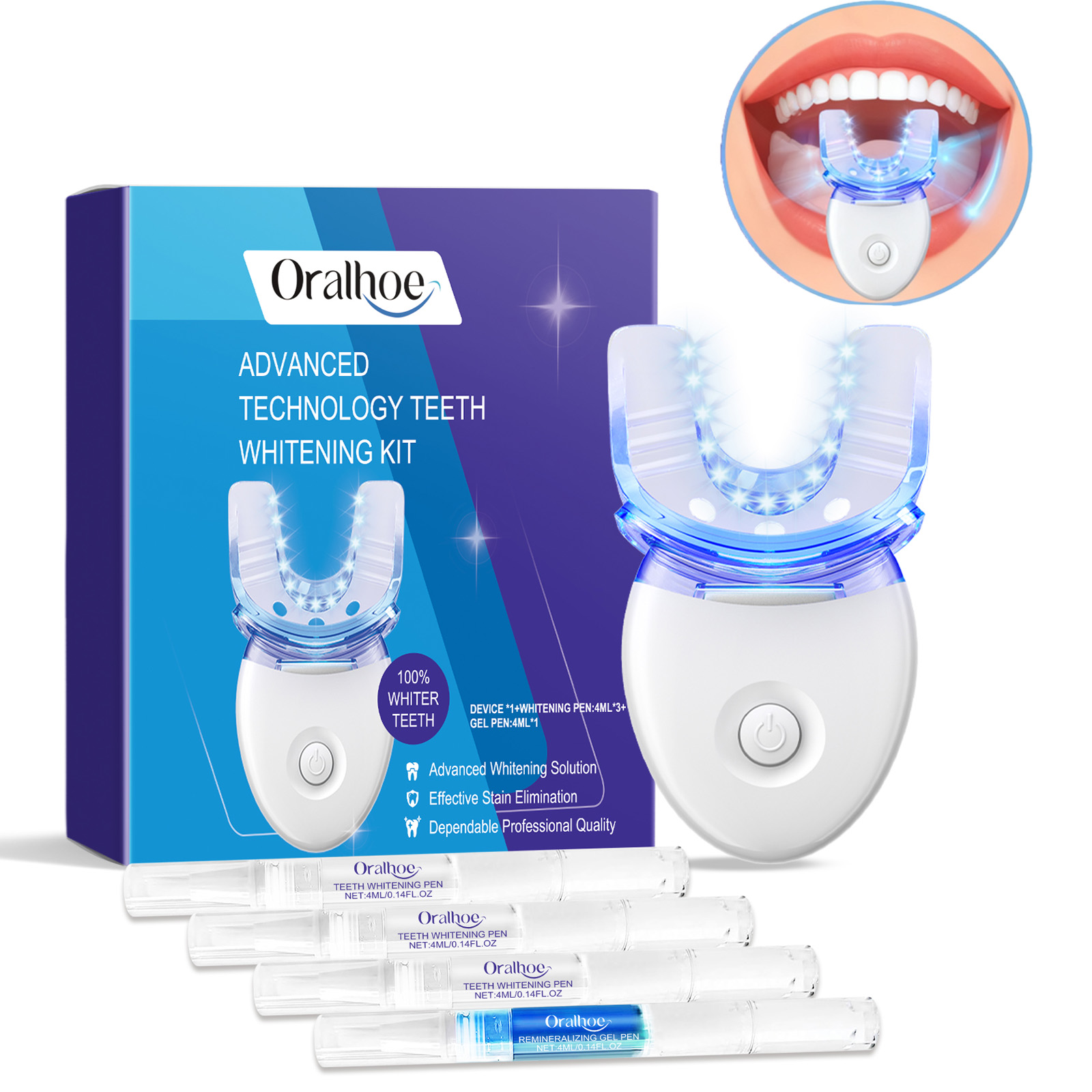 Kit Lampu LED Pemutih Gigi Pro - Teeth Whitening Cream ulasan dan harga