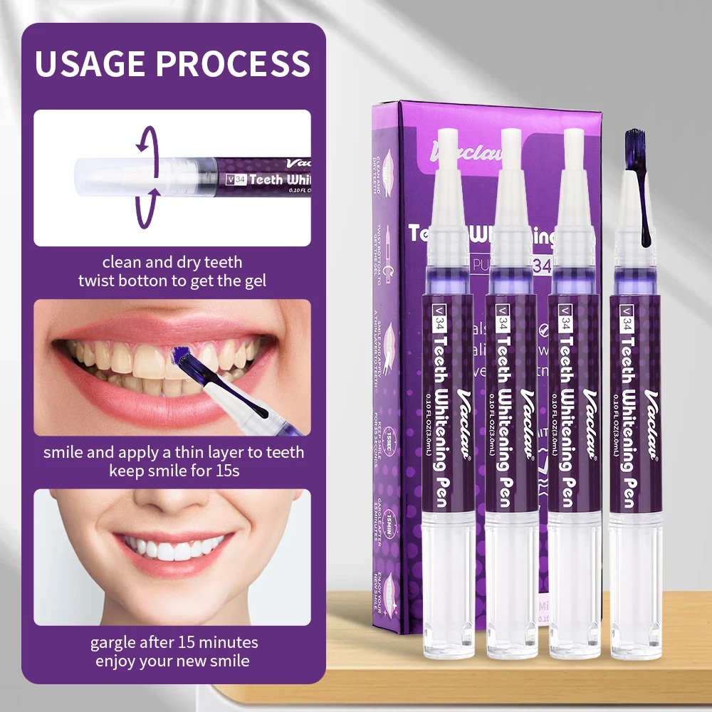 Pena Gel Pemutih Gigi Vaclav V - Teeth Whitening Hismile ulasan dan harga